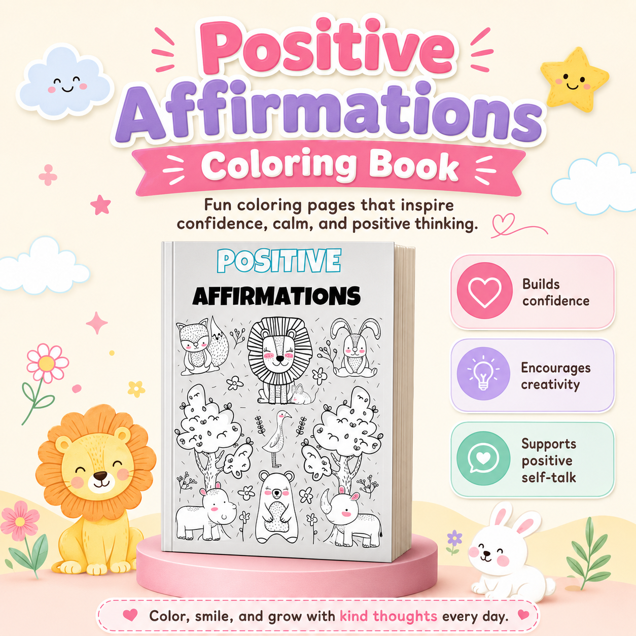 Positive Affirmations Coloring Book