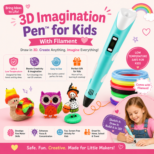 3D Imagination Pen™ for Kids | With Filament