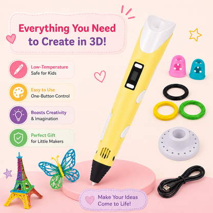 3D Imagination Pen™ for Kids | With Filament